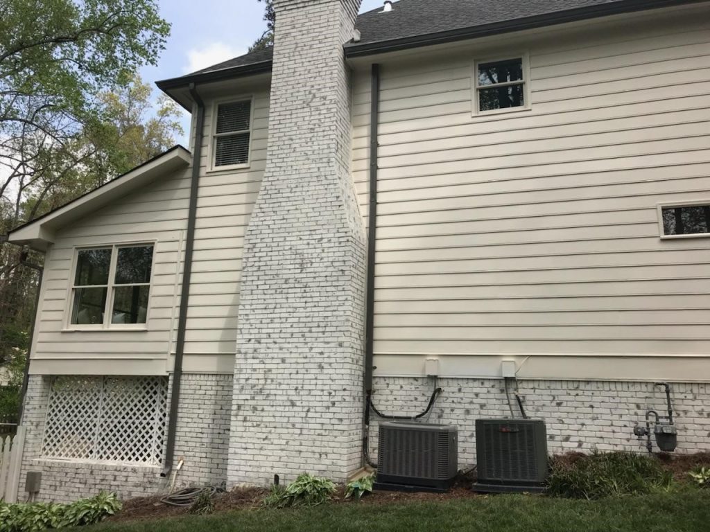 Limewash Painted Brick – Before and After